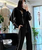 Ladies High Neck Zip-Up Tracksuit-Various Colours