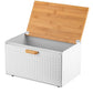 MHome Elegant Bamboo Lid Bread Bin-Various Colours