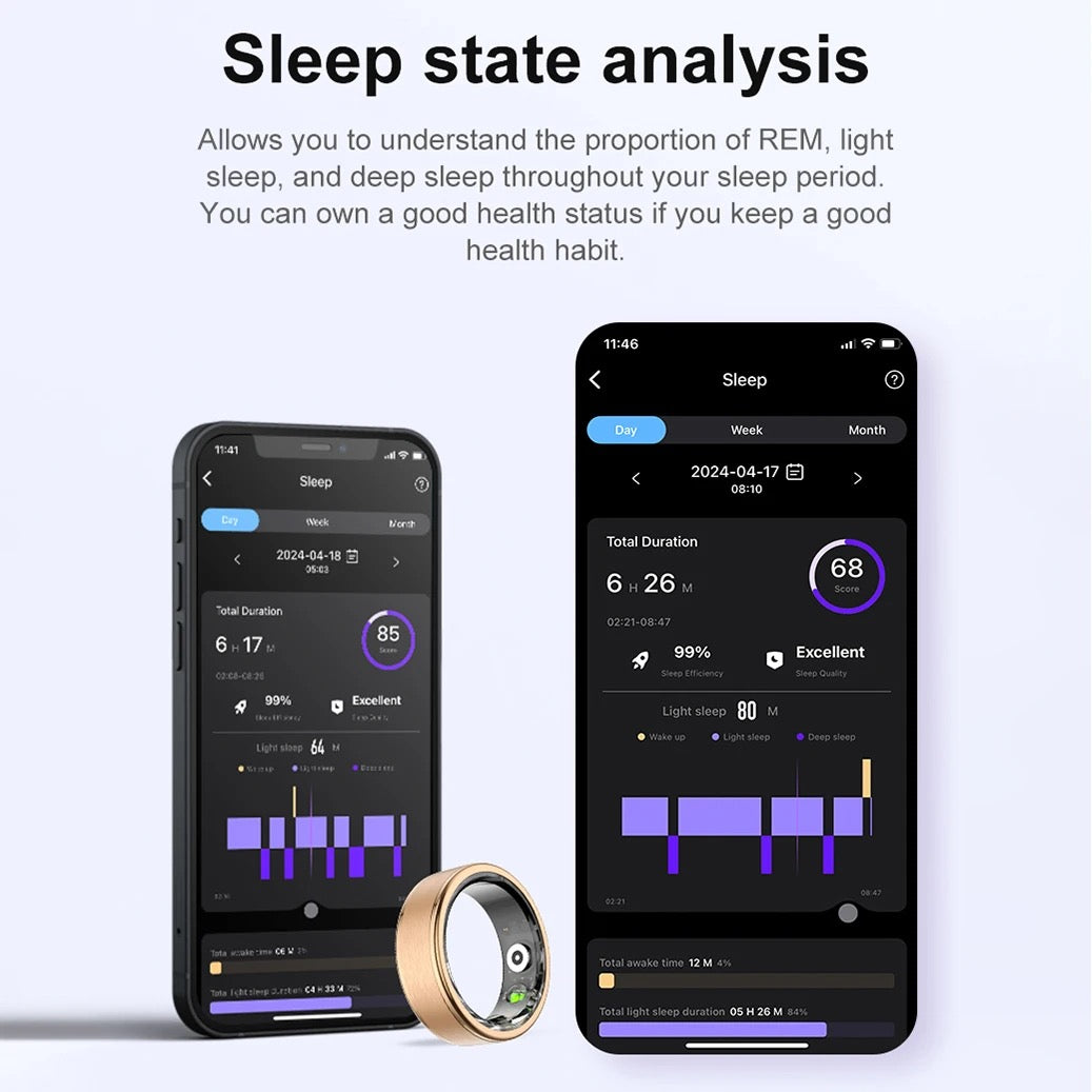 SENBONO Smart Health Ring R03 With Blood Oxygen Heart Rate Sleep Tracking Wearable Electronic Smart Ring For Men & Women-Various Options