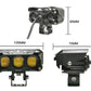 Motorcycle LED Spotlights High And Low Beams Two-Color Lens Headlights