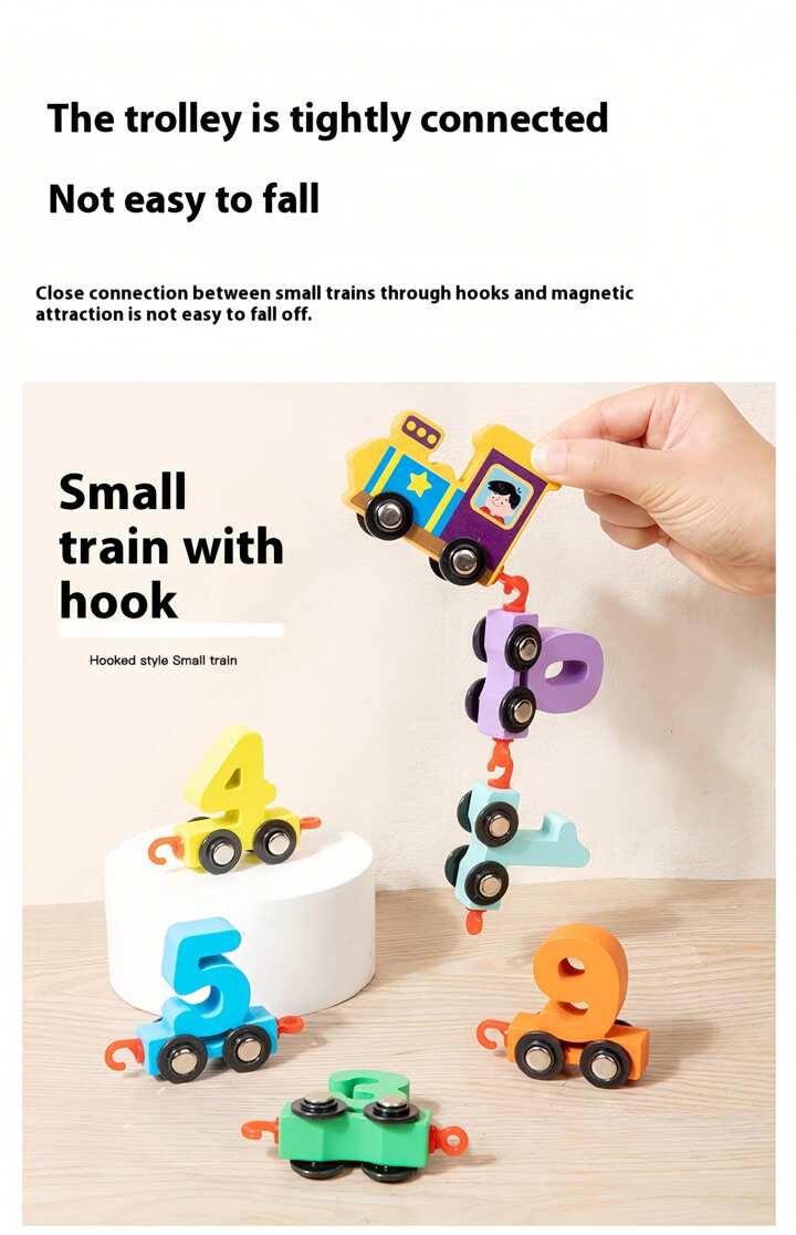 MTech Kids Magnetic Wooden Toy Train Set