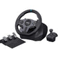 V9 Gaming Steering Wheel 270-900 degree with 3 Pedals and Gear Shifter