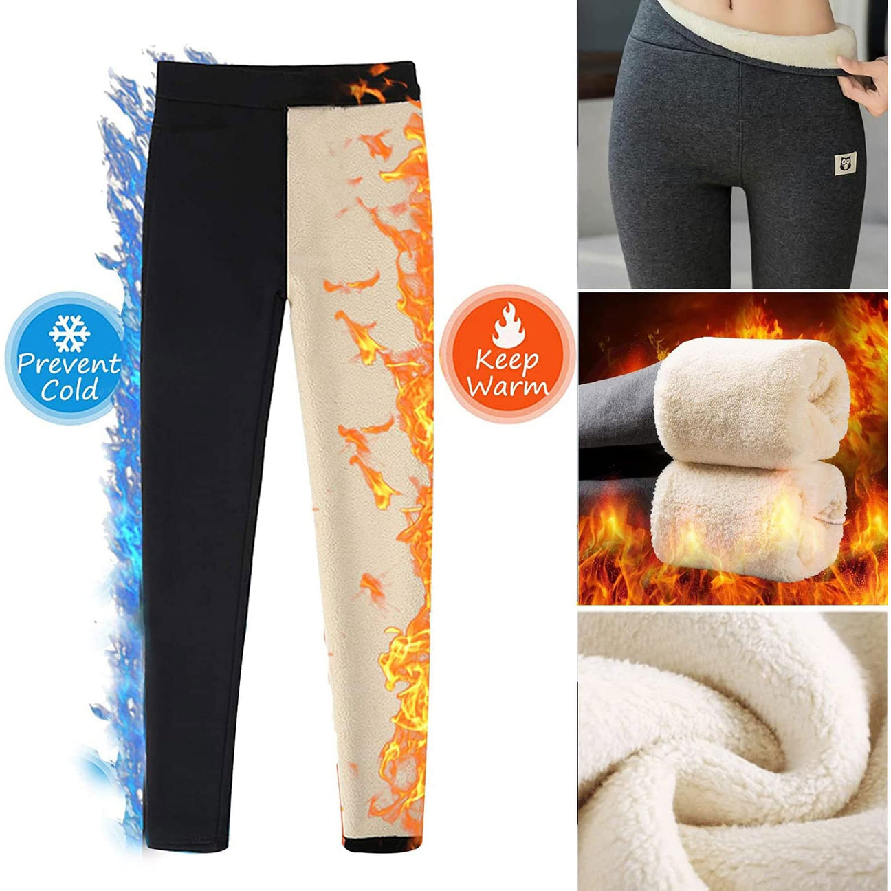 Winter plush fleece leggings