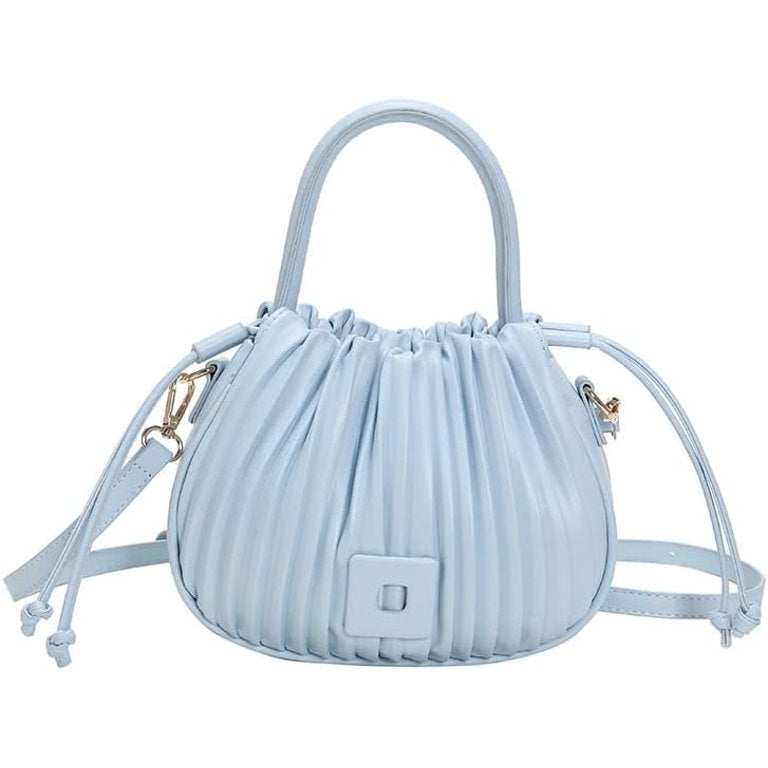 Women's Handbag Pleated Bucket Bag Crossbody Bag Soft Drawstring Handbag-Various Colours