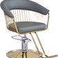 Styling Salon Chair With Footrest Black/Gold or Grey