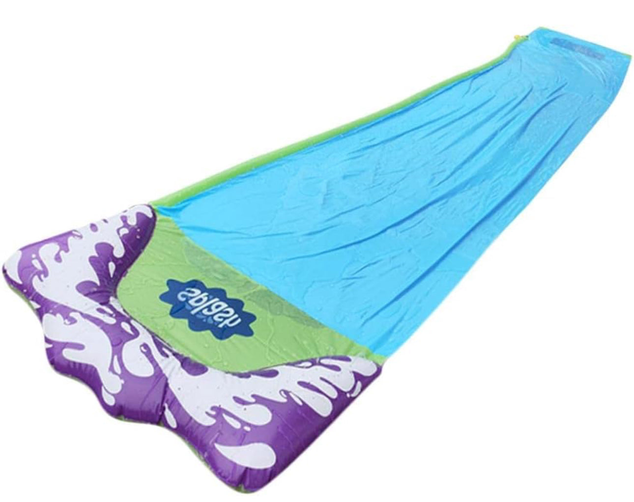 Kids Lawn Water Slides with Splash Sprinkler & Inflatable Crash Pad 72x474cm