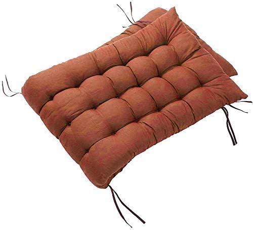 MHome Tufted Seat Cushion with Ties – Soft Chair/Bench Pad (Multiple Colours)