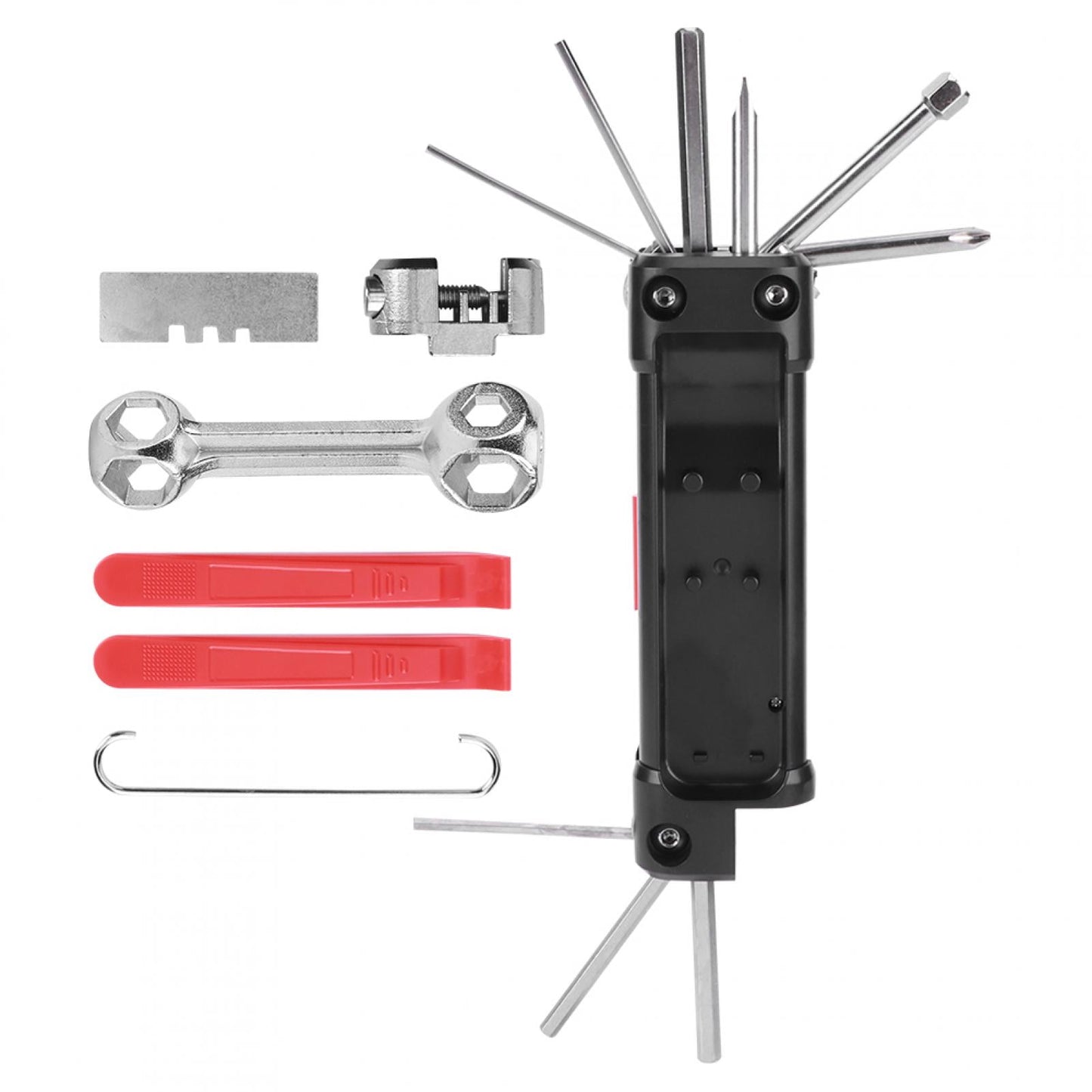 15:1 Multitool Functional Bike Bicycle Cycling Mechanic Repair Tool Kit Mini Folding Tool