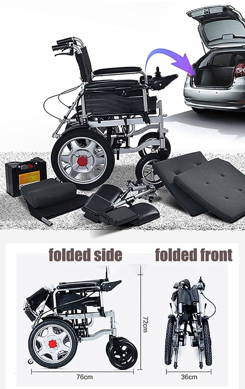 MTech Luxury Foldable Electric Wheelchair