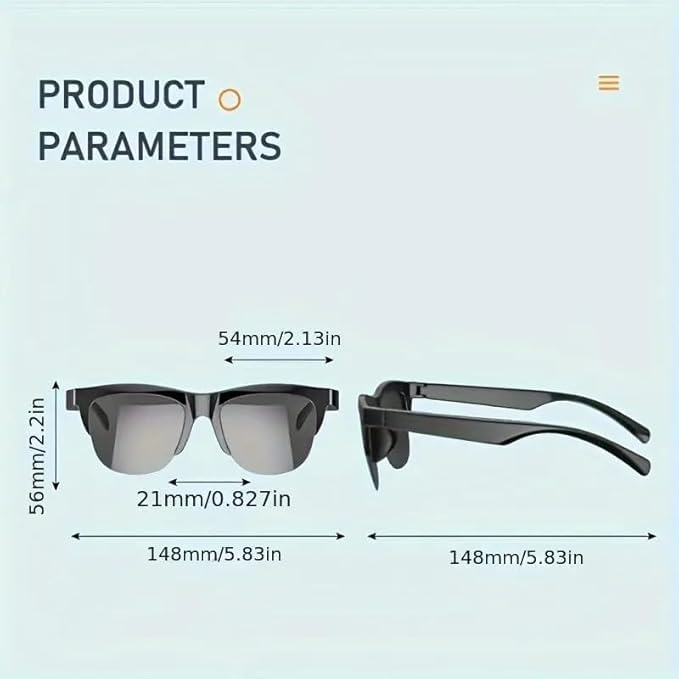 MTech Smart Audio Sunglasses – Bluetooth 5.1, UV400 Polarised, IP65 Water-Resistant