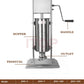 Manual 5L Churros Machine: Commercial Donut Maker with Waffle Attachment. Only Available On PreOrder!