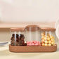 MHome 4-Pack Glass Jars with Cork Lids & Base – Multipurpose Organizer & Storage Canister Set