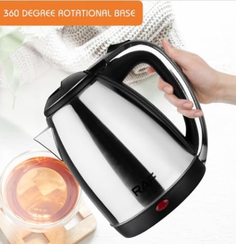 RAF R.7899 2.2L Electric Kettle with 1L Glass Tea Pot & Infuser – 1800W Rapid Boil, LED Indicator