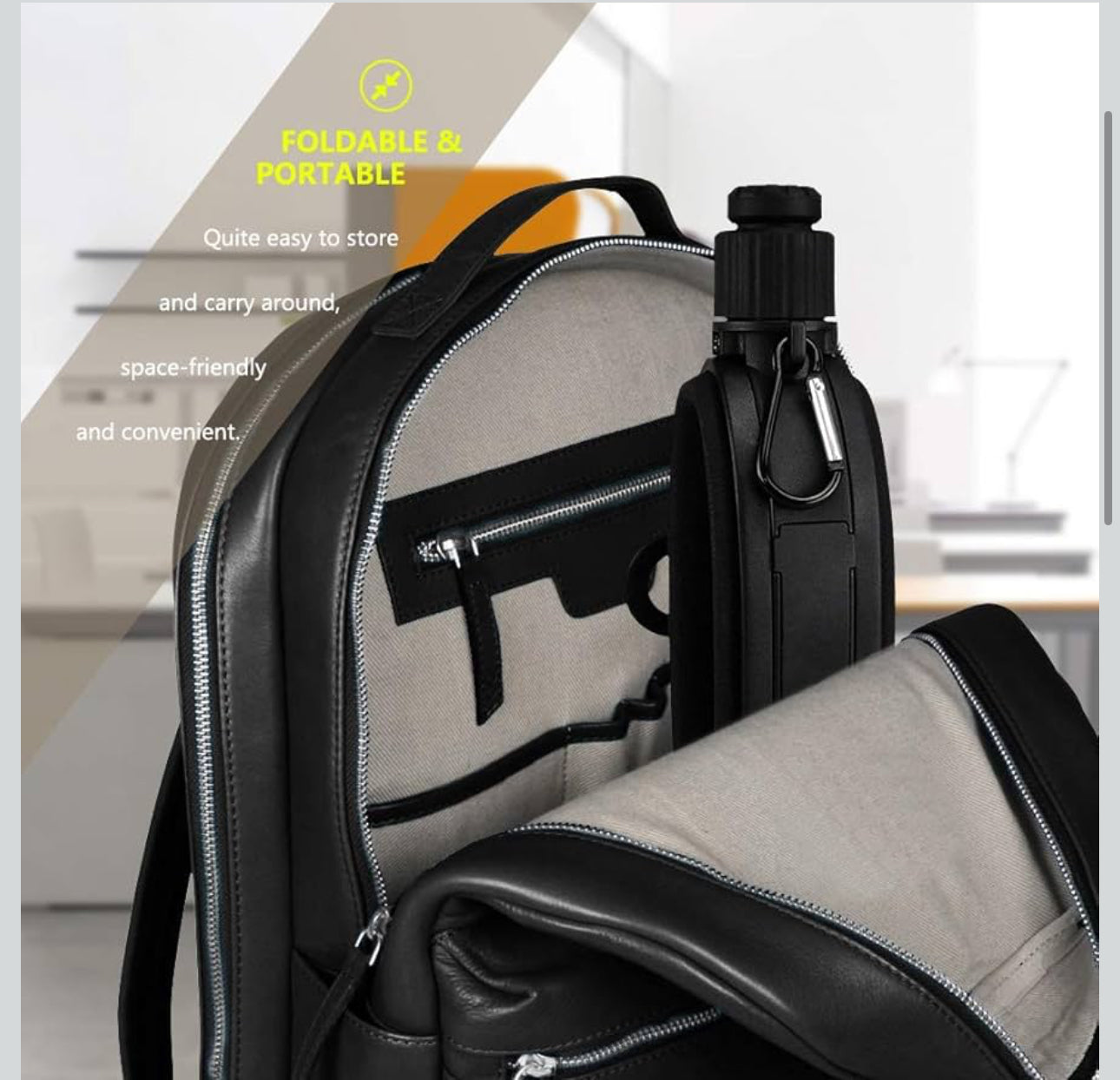 MHome Foldable Silicone Water Bottle With Compass - Retractable Portable Design For Camping Hiking Outdoor Adventures Leakproof -Various Colours