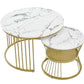 MFurn Modern Nesting Table Marble Coffee Table Set