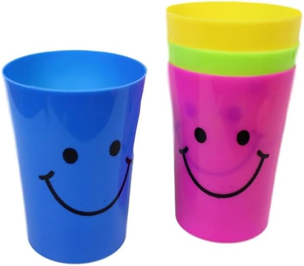 Reusable Smiley Face Plastic Cups Reusable