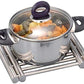 Extendable Stainless Steel Pot Holder – Adjustable Trivet For Hot Dishes, Cookware & Pans