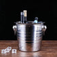 12L Stainless Steel Ice Bucket with Side Handles | Beverage Cooler | Silver