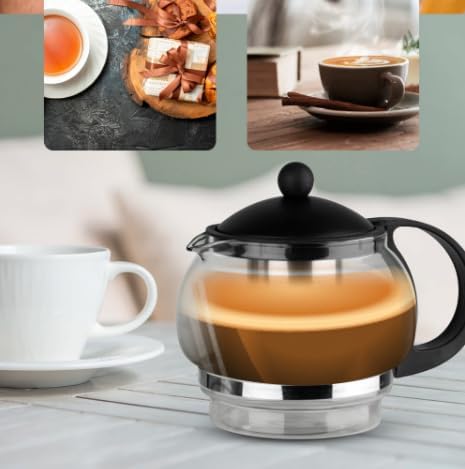 RAF R.7899 2.2L Electric Kettle with 1L Glass Tea Pot & Infuser – 1800W Rapid Boil, LED Indicator