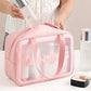 3-Piece Transparent Waterproof Toiletry & Cosmetic Travel Bag Set – Clear Zipper Organiser for Makeup & Essentials