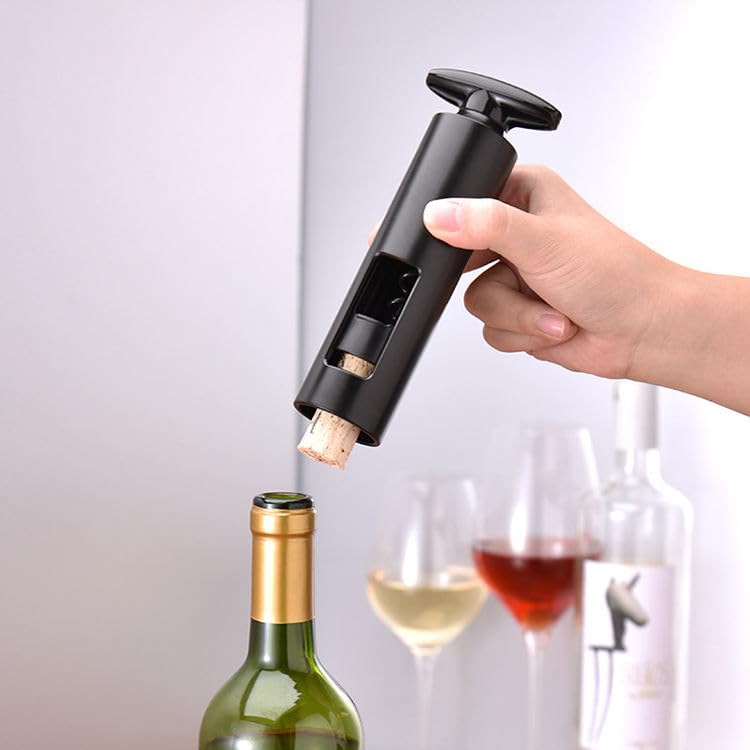 Mhome Self-Pulling Corkscrew Wine Bottle Opener – Manual Stainless Steel & Zinc Alloy Opener with Case