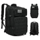 45L Military Tactical Backpack Black Outdoor Hiking Camping Rucksack