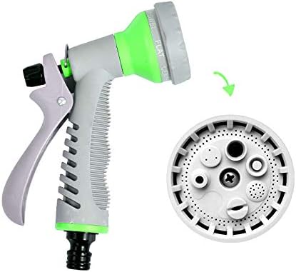 MHome Portable Hose Reel 15M – 7-Pattern Water Spray Garden Hose Reel with Wall Mount