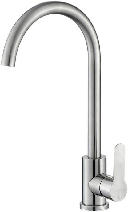 MHome Stainless Steel Swivel Spout Sink Faucet – Curved Tube Various Options