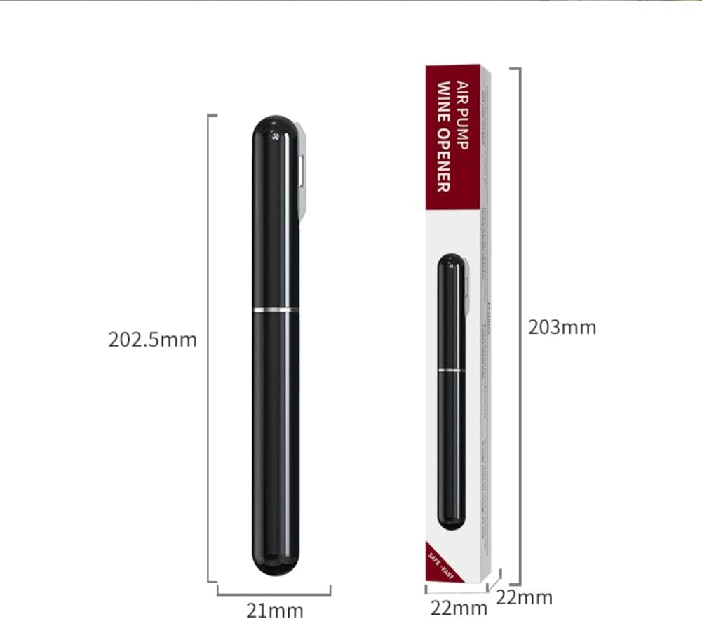 MHome 2-in-1 Air Pressure Wine Opener with Foil Cutter – Portable Stainless Steel Easy-Open Cork Remover