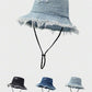 Ladies Distressed Vintage Denim Bucket Hats-Various Options