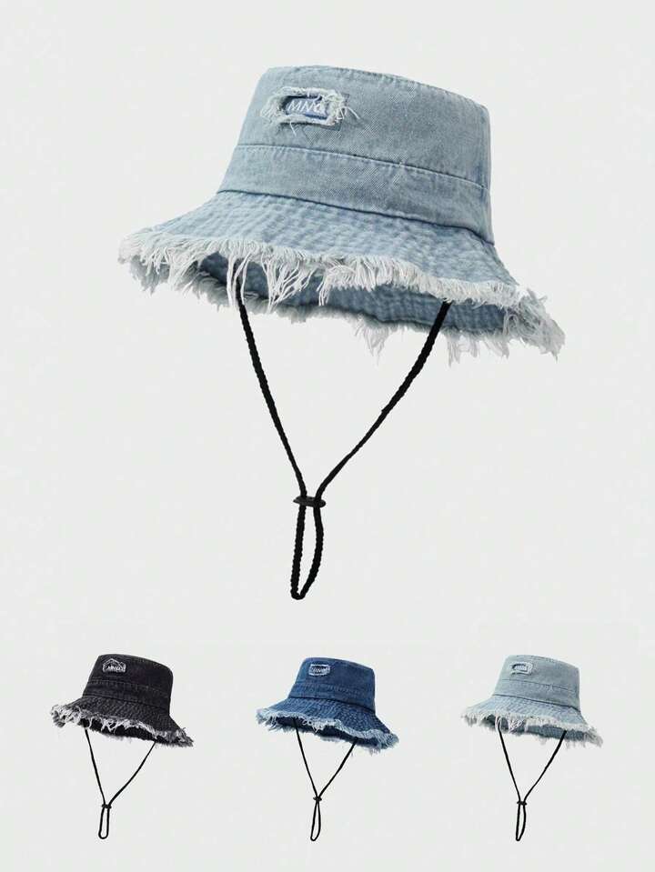 Ladies Distressed Vintage Denim Bucket Hats-Various Options