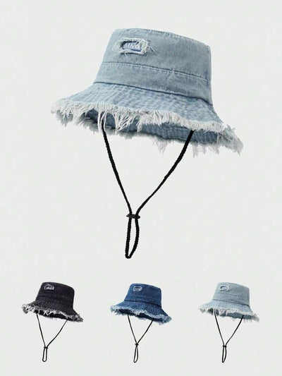Ladies Distressed Vintage Denim Bucket Hats-Various Options