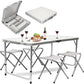 MHome Folding Camping Table With 4 Chairs Set 120x60cm