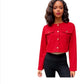 Ladies Cropped Melton Shacket-Various Colours