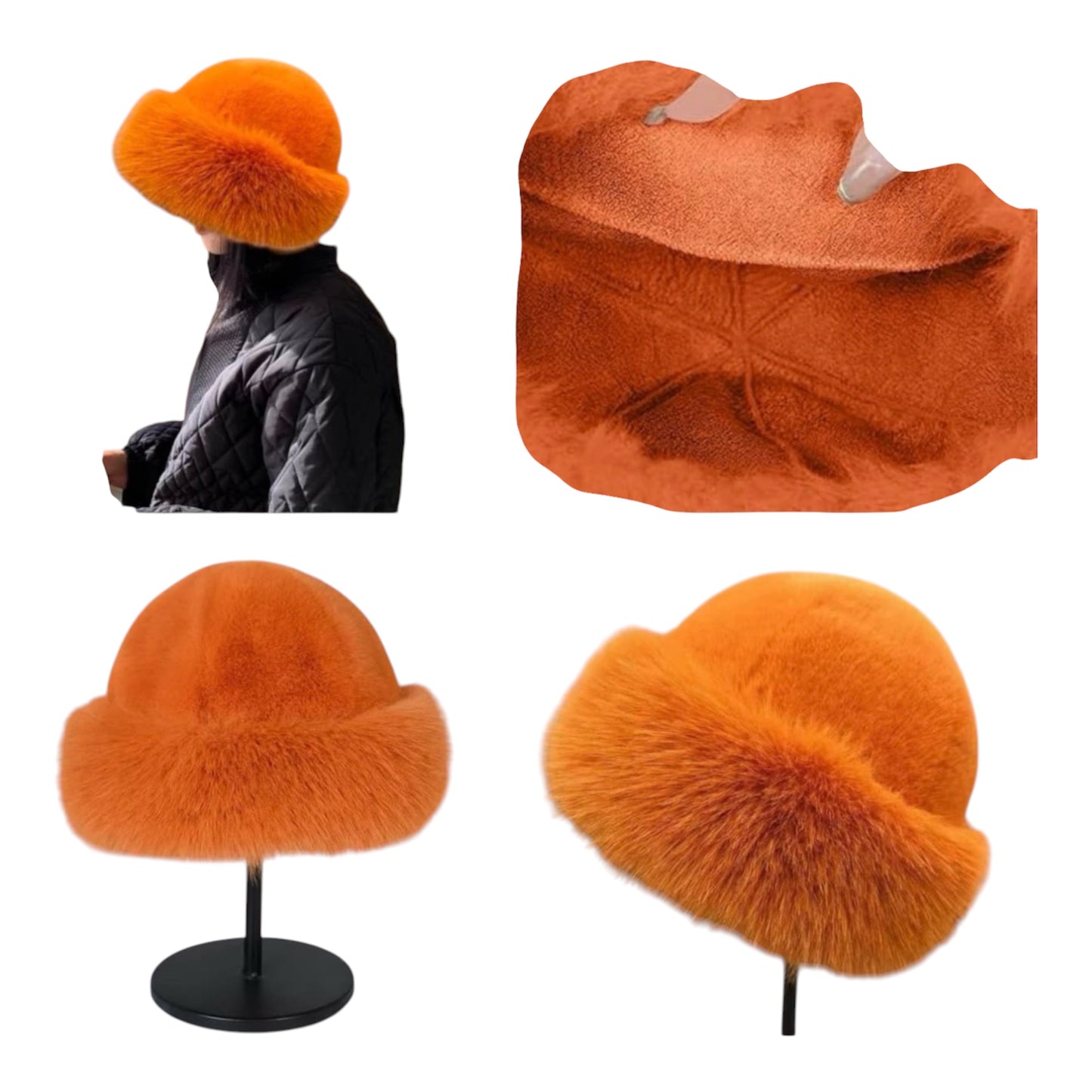Fluffy Faux Fur Russian Hat for Women – Winter Warm Plush Hat