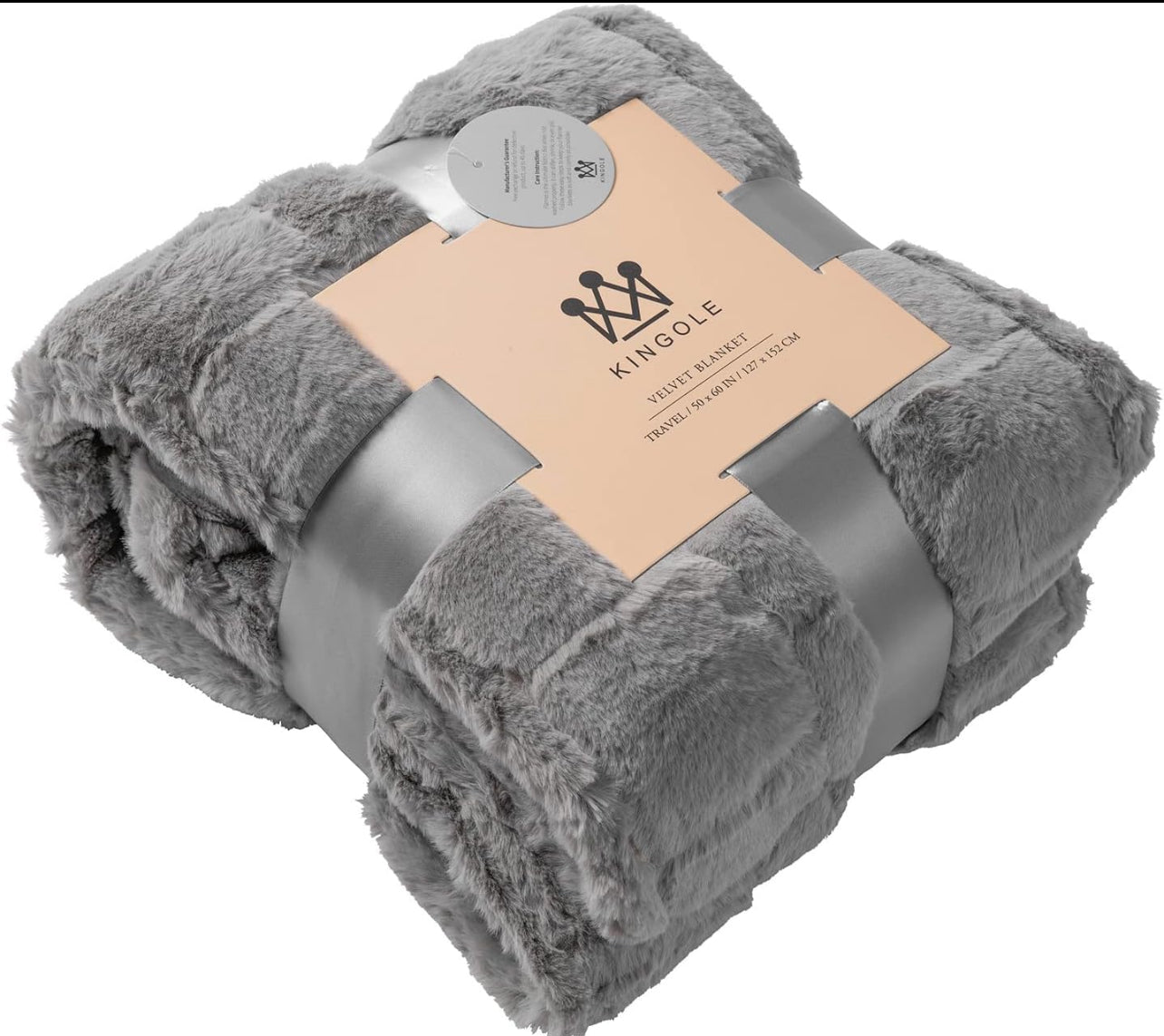 Kingole Faux Rabbit Fur Luxury Throw Blanket, Cozy Couch Sofa Bed Super Soft and Warm Plush Microfiber Fleece Queen - Various Colours Available