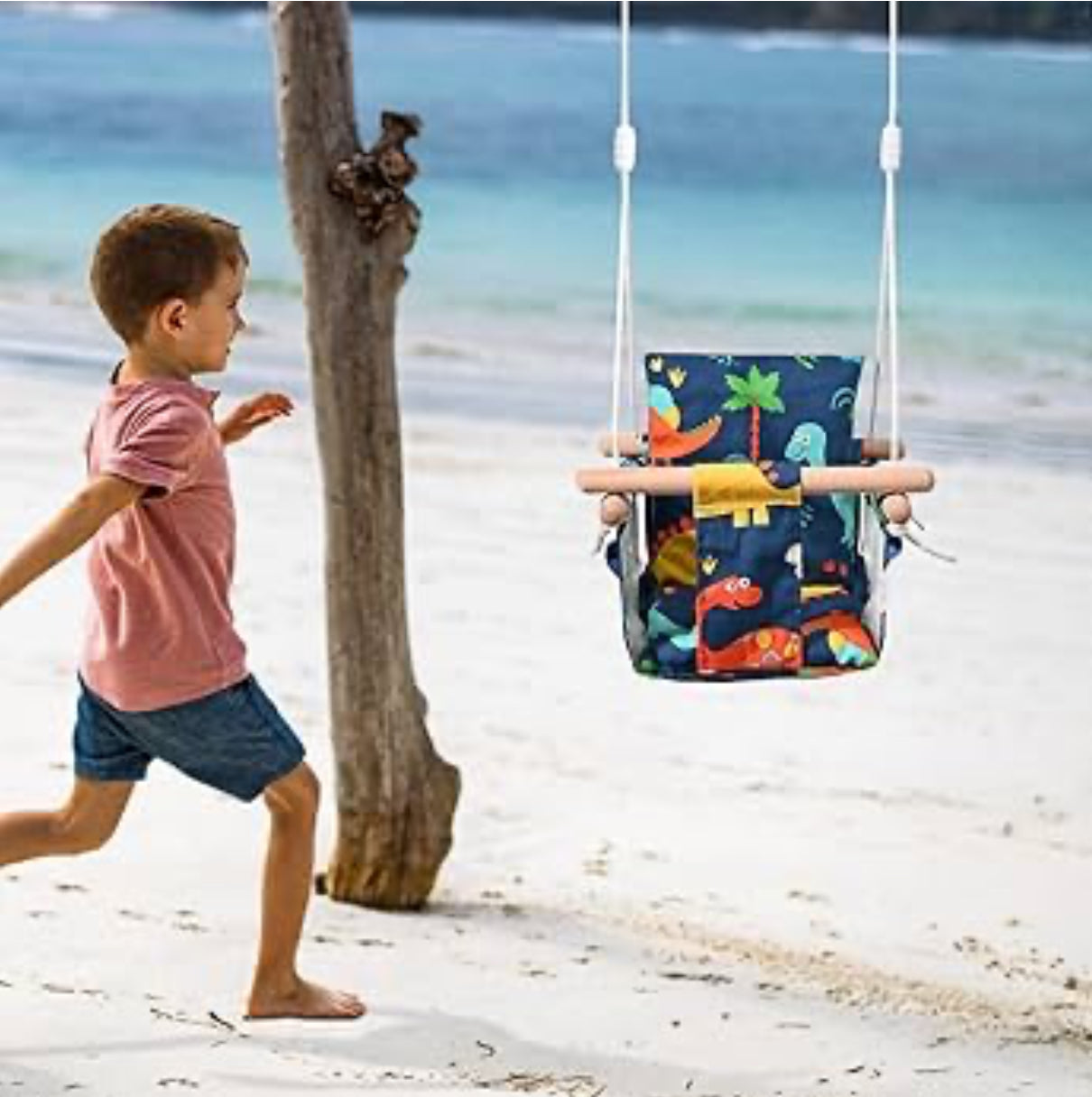 MTech
Babies Swing | High Back Secure Toddler Swing Wooden Adjustable Toddler Swing Seat ,Cotton Linen,Temporary Outdoor Hammock