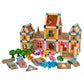 Kids DIY Children's Multi-functional Building Blocks Interactive Educational Wooden Doll House 268pc