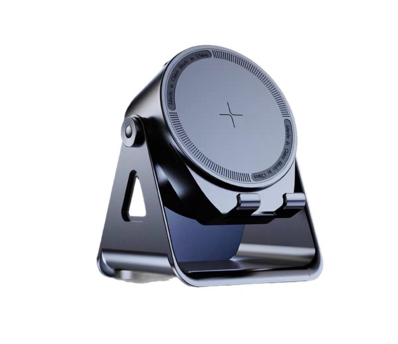 MTech Wireless Inductive Bluetooth Speaker, 4-in-1 RGB Lighting 360 Degree Rotating Phone Holder, Extra Long Standby Time, Support iOS and Android, Home Office