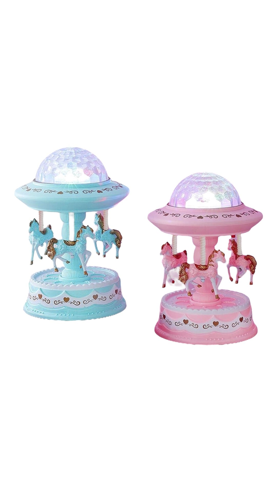 Carousel Music Box Starry Sky Projector Lamp European Wrapped Rocking Horse Music Box Christmas Children's Day Birthday Gift