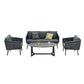 MFURN Cinderella Outdoor Rope Patio Lounge 4pc Set