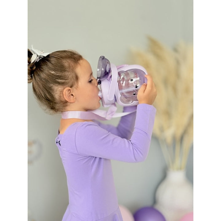 Children’s Drinking Bottle with Straw, Strap & Handle – Bear Design 500ml