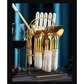 Classic 24 Piece Gold With Marble Handle Dinner Cutlery Set - Various Colour Options