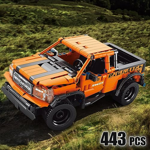 RiceBlock Ford Raptor RC Block Set with Handheld Controller, Speed and Sports Car