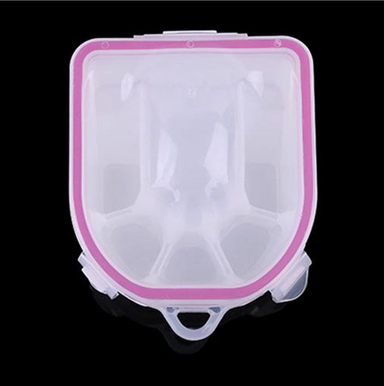 Premium Nail Soak Basin for Manicures, Sturdy Design, Dual Layer Soaking Tray for Gel Polish Removal at Home, Pink.