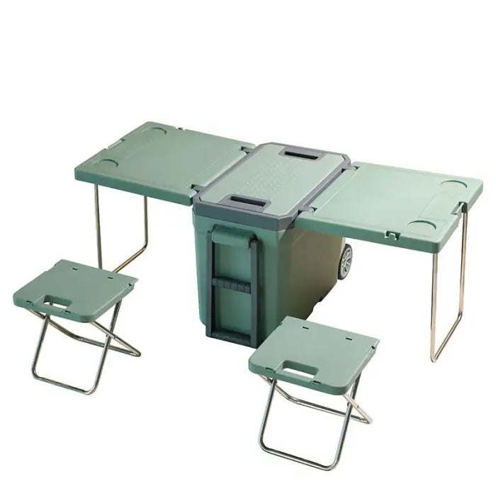 MHome Outdoor Portable Cooler Box with Table and Chairs