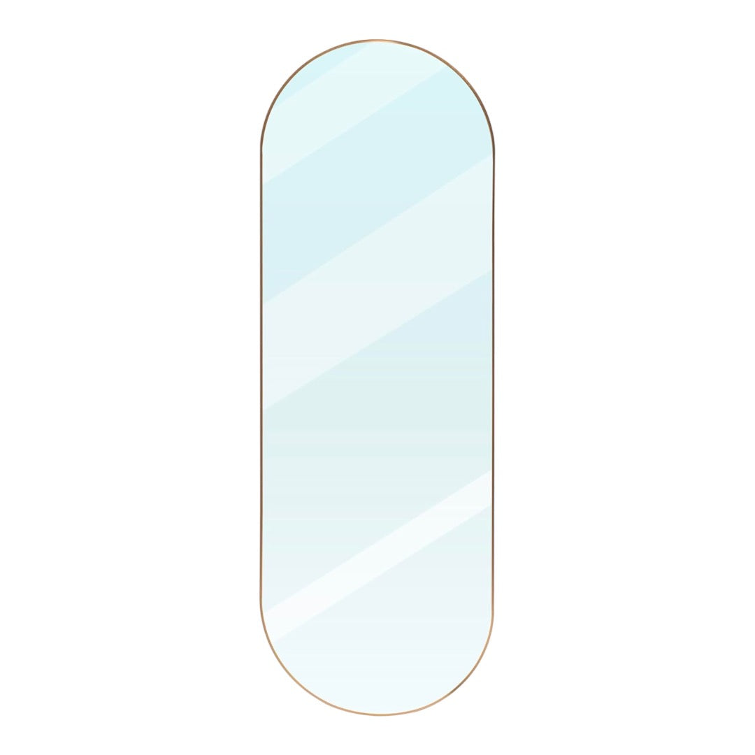 Oval Full Length Mirror, 100x70cm Full Body Mirror with Metal Frame, Ultra-Clear Large Oval Hanging Mirror for Bathroom, Entryway, Bedroom, Living Room,Various Options