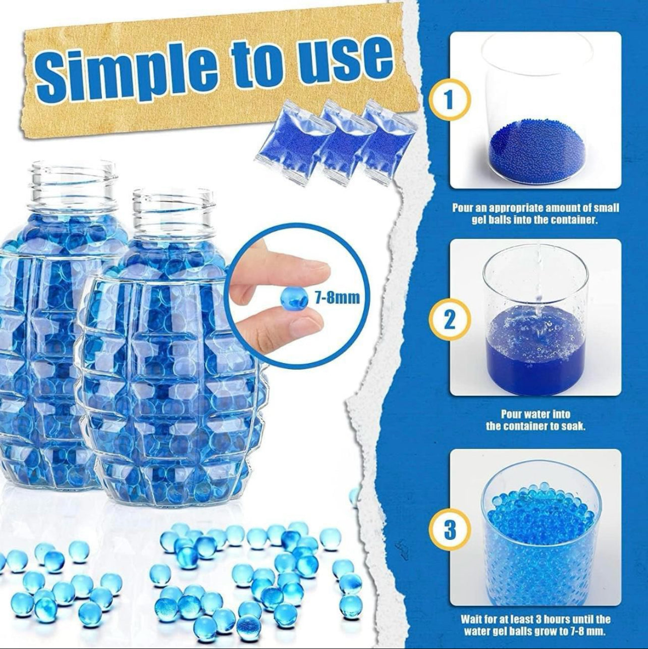 Water Gel Ball ( For Blaster Gun)