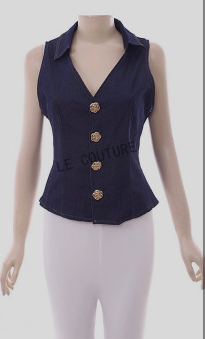 Ladies Denim Vintage Vest-Various Colours