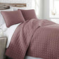 Quilt Set Queen Size, Elegant Square Pattern, Ultra Soft Lightweight Bedspreads & Coverlets, Quilted Bedding Sets 3 Pieces For All Season, 1 Quilt 2 Pillow - Various Colours
